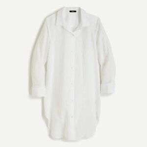 NWT J. Crew  Classic Fit Beach Shirt in Linen Cotton Blend Medium